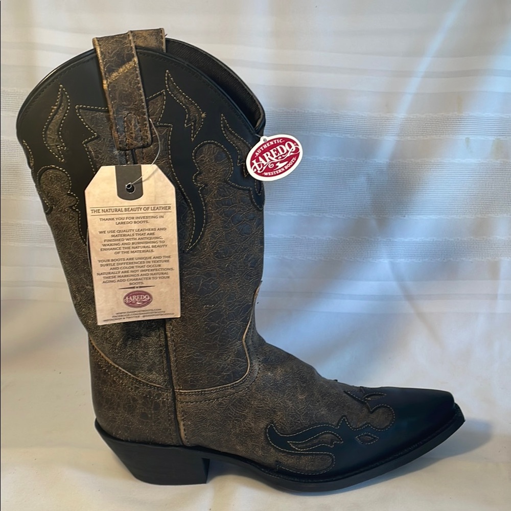 Men's Laredo Shadow Cowboy Boot 6766 - Picture 2 of 8